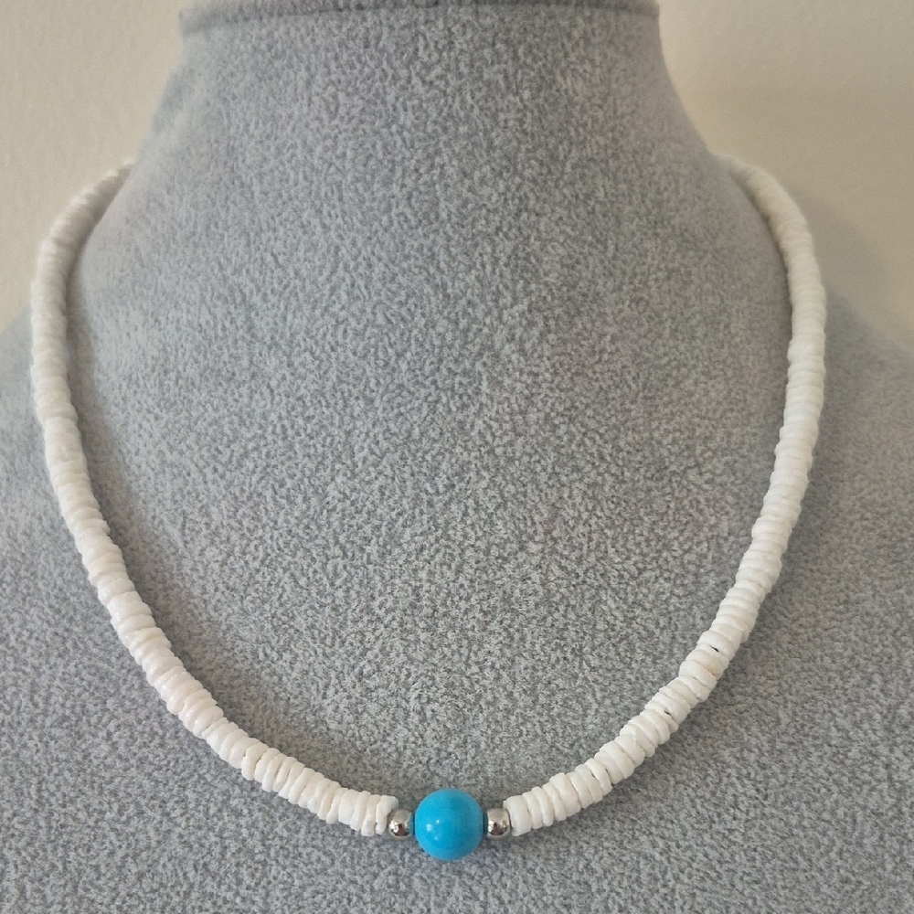 3 Piece SHELL & TURQUOISE JEWELRY SET